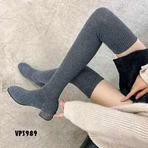 BOOTS WINTER OVERKNEE KAOS KAKI VP5989 NLL Di Atas Lutut Shoes