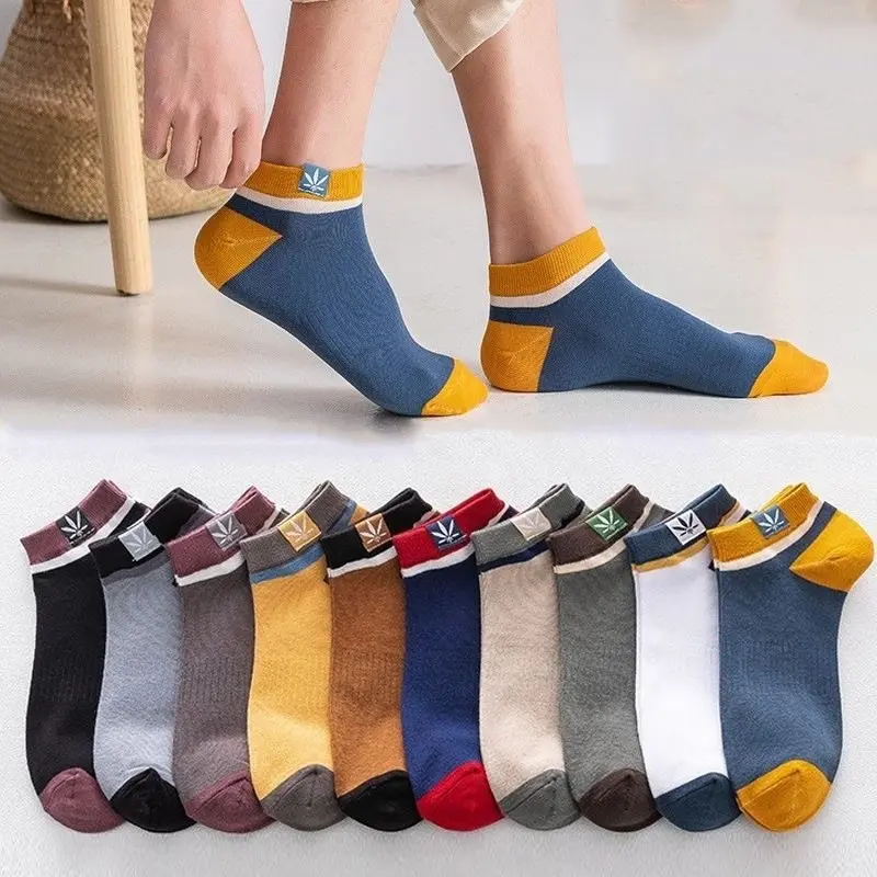 Autumn and Winter Men's and Women's Low Cut Socks Basketball Athletic Socks Invisible Boat Socks Low-Cut Breathable Low Cut Sweat-Absorbent Short Socks Dph13