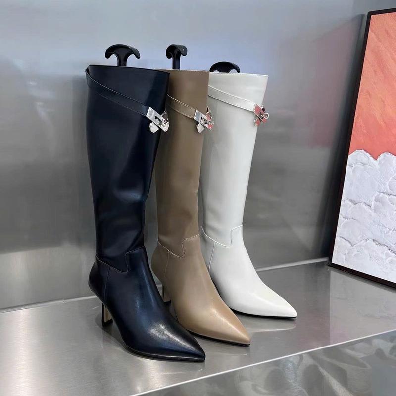 QC CAO CẤP BỐT NỮ- Bốt khoá mũi nhọn gót 7cm hàng quảng châu cao cấp full box hãng