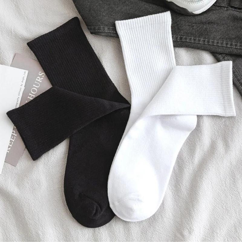 Combo 10 Đôi Tất Vớ nam nữ cổ cao, vớ cổ cao trơn vải cotton dệt kim co dãn 4 chiều, phong cách basic Hàn Quốc, chống hơi chân, dễ phối Đồ Menswear
