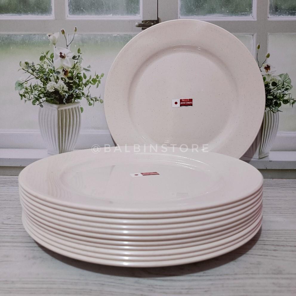 TERBARU 6 PCS PIRING PRASMANAN PIRING ITALI TEPLEK PLASTIK CLIO 26 CM ANTI PECAH TAHAN PANAS DAN FOOD GRADE.