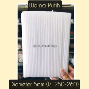 {Isi 250} Sedotan Putih Berbagai Minuman / Ice Es Teh - 5mm