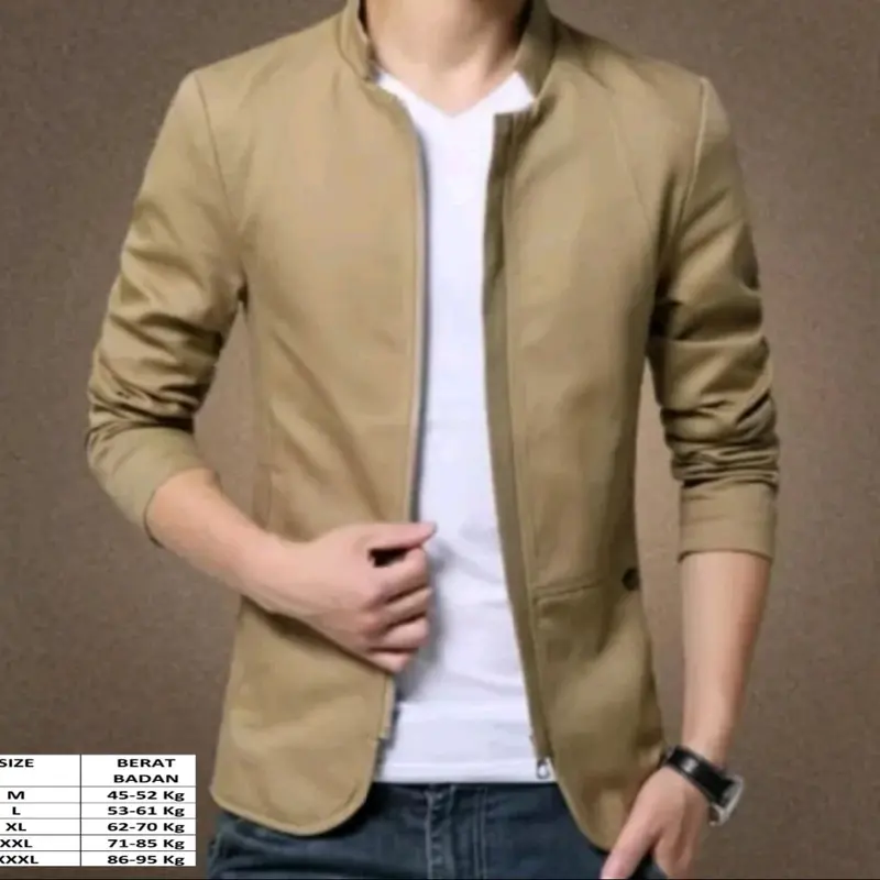 jaket blazer pria Semi Formal Katun Tebal Nyaman 0