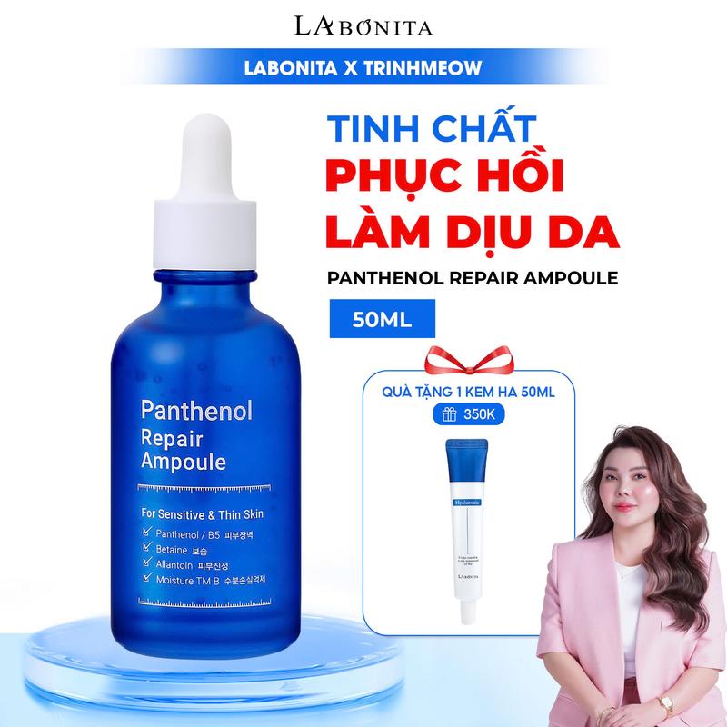 [TRINH MEOW - Tặng 1 Kem HA 50ml] Tinh chất hỗ trợ phục hồi làm dịu da La Bonita Panthenol Repair Ampoule 50ml serum