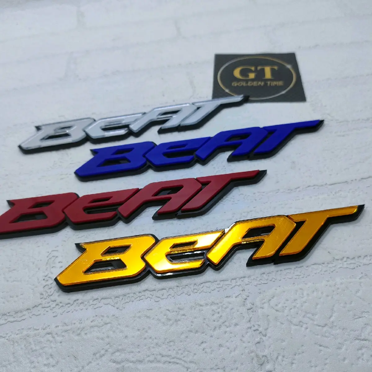 Logo Emblem Tulisan Beat Akrilik Free Double Tape
