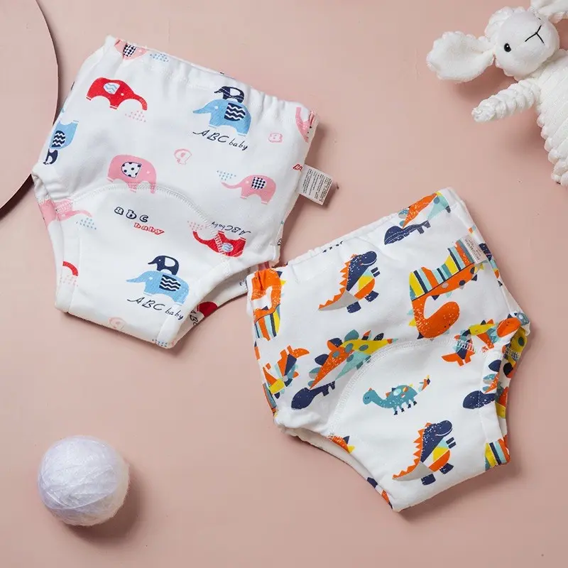 Leleoncare 6Layer Popok Celana Dalam Kain Cloth Diaper Clodi Toilet Training Pant Latihan Pipis Bayi Anak Baby 5