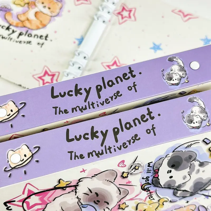 Binder A5 6 Còng “Lucky Planet” Chất Liệu Giấy Bìa Cứng - Binder Đựng Card 4 Ô, Album Đựng Ảnh Size A5 5