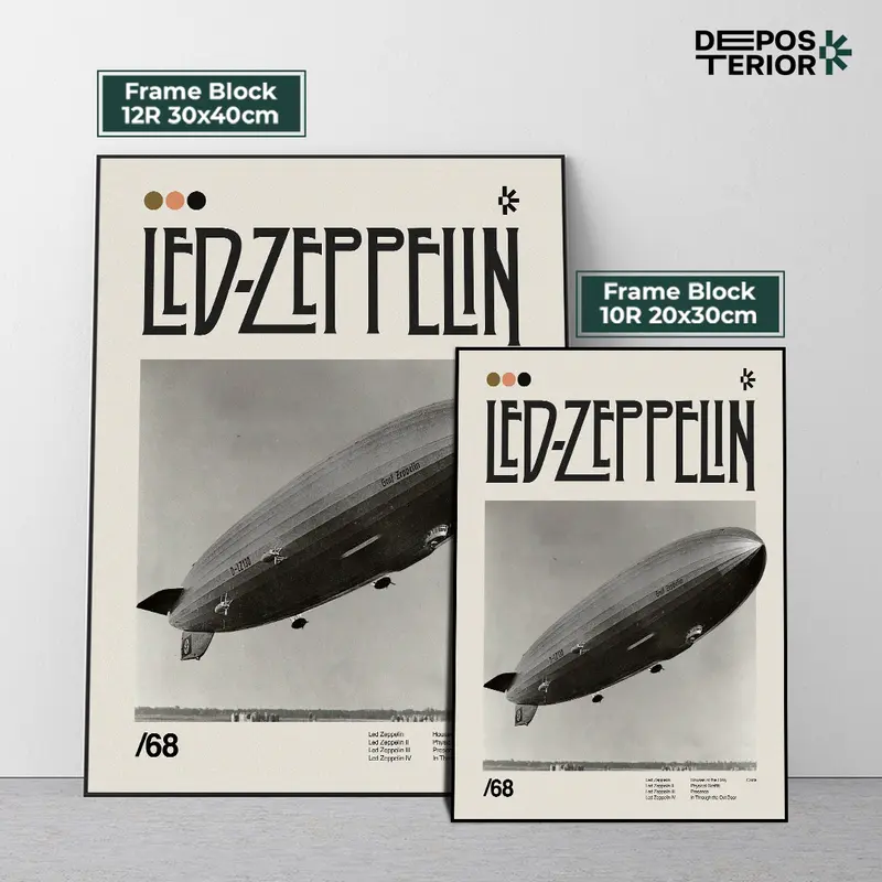 Poster Led Zepplein Cover Album Frameblock 1