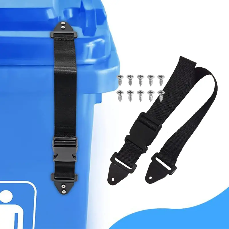 Kunci Sabuk Tutup Tempat Sampah Outdoor Universal Trash Can Locks Adjustable Trash Can Lock Belt