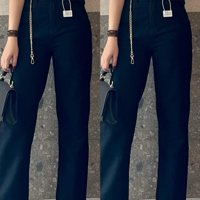 V.M-Quần Jeans Nữ Suông Màu Đen Tuyền (S-2XL) Chất Vải QC Mềm VM3618 Women Pants | BigBuy360 - bigbuy360.vn