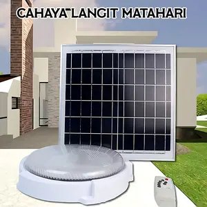 Keranjang Solar Plafon 100W-200W LED, Daya Surya Khusus Rumah Pintar, Penerangan Hemat & Tangguh, Sensor Gerak & Mode Darurat, Panel Surya Atap 150x150cm