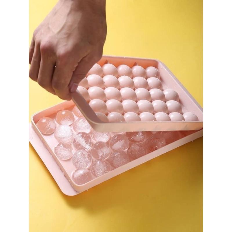 Product Introduction of khay đá viên tròn 33 viên.Khuôn thạch bi nhựa tròn làm hoa quả trái cây/m 32