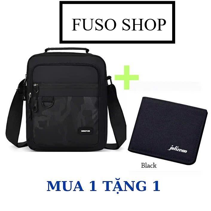( MUA 1 TẶNG 1 ) Túi đeo chéo nam nữ FUSO chống nước vải Polyester bền đẹp phong cách HÀN QUỐC- TẶNG 1 VÍ THỜI TRANG 0
