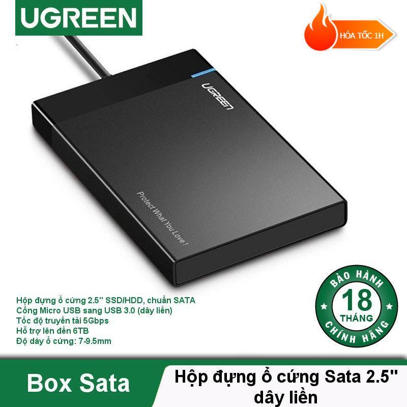 Hộp đựng Ổ cứng HDD 2.5 USB 3.0 UGREEN 30847 US221 | Chính hãng bảo hành 18 Tháng đổi mới