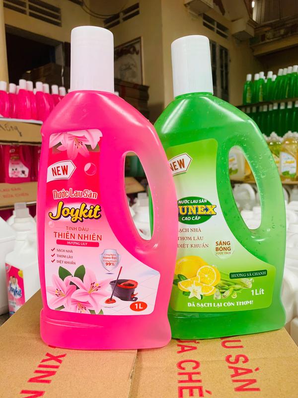 [Mua 1 Tặng 1] combo 2 chai lau sàn 1 lít hương quế và hương xả chanh JOYKIT kháng khuẩn , thơm ngát , làm sạch 3
