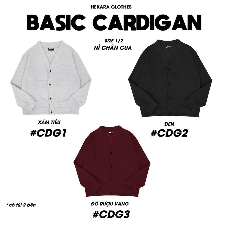 DEAL MỞ BÁN Hekara Clothes - Áo khoác Cardigan - Oversize Basic - chất nỉ chân cua unisex nam nữ