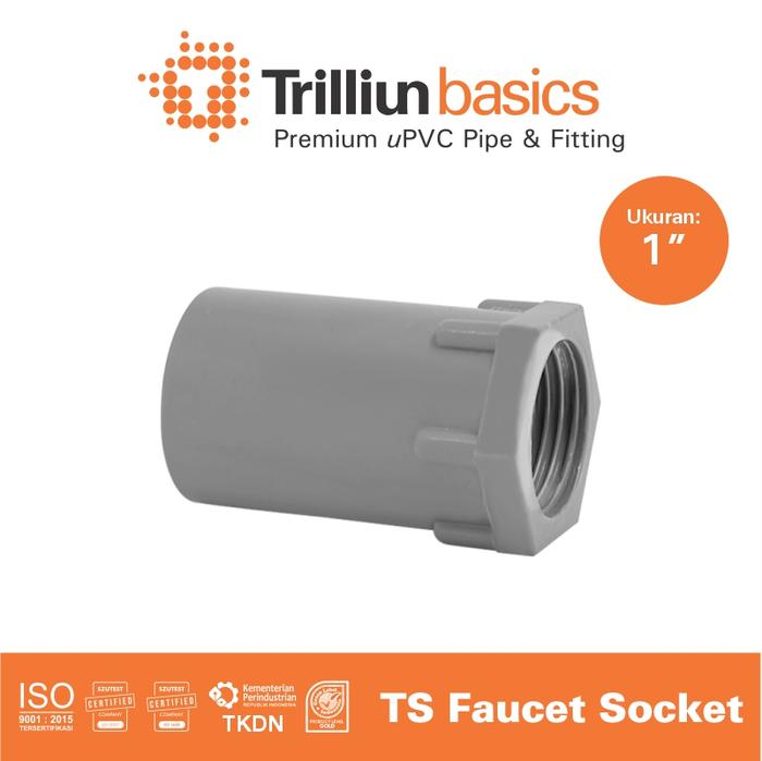 Gambar Fitting Pipa uPVC Trilliunbasics TS Faucet Socket 1" Inch dari Trilliun Kab. Pasuruan Tokopedia