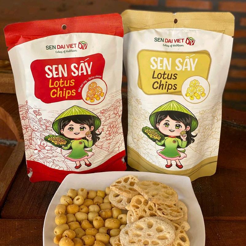 COMBO 2 GÓI CỦ SEN VÀ HẠT SEN SẤY MIX 2 VỊ: NGUYÊN VỊ VÀ PHÔ MAI CAY ĐẶC SẢN ĐỒNG THÁP 3