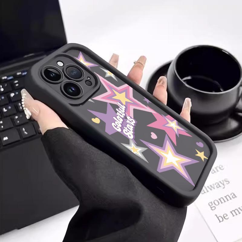 Casing Kamera Pro untuk VIVO Y17 X50 Lite Y01 Y02 Y02A Y02t Y03 Y10 Y10 T1 Y11s Y12 Y12a Y12s Y15 Y15s Y15a Y15c Y16 Y17s Y18 Y18e Y19 Y1s Casing Lunak Bintang Keren Slikon untuk Ponsel 5