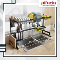 Gambar Rak Piring Wastafel 2 Susun Premium Hitam 85 Cm Anti Karat Kuat dari Pifacia Kab. Sidoarjo 2 Tokopedia