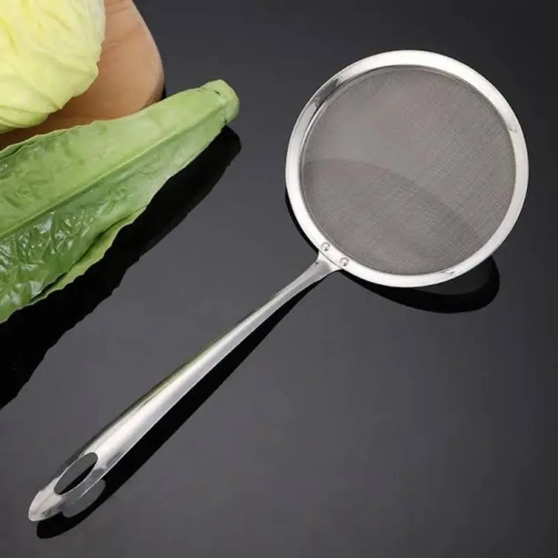 Saringan Halus / Serok Rapat Ampas Minyak Penggorengan Steinless Steel / Saringan Tirisan Minyak Serbaguna Stainless Kitchenware 0