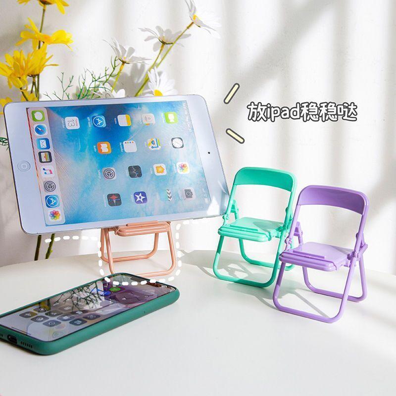 Ghế Nhỏ Thiết Kế Dễ Thương, Chân Đế Đỡ Điện Thoại Gấp Gọn, Đồ Trang Trí Sáng Tạo, Đồ Trang Trí Cùng Phong Cách, Có Thể Gập Lại, Thích Hợp Để Bàn Lười, Có Ngày Tháng 2025 6