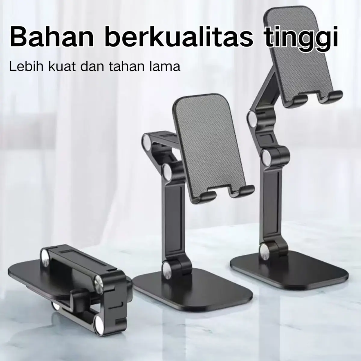 Dudukan ponsel, cocok untuk ponsel dan tablet, desain lipat, dudukan desktop, dudukan tablet, dudukan praktis