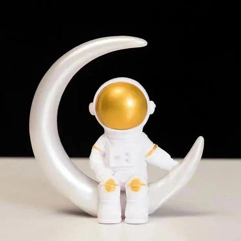 4pcs Decoration Astronaut Model  Astronaut Figure Statue Figurine Spaceman Sculpture Educational Toy Desktop Home For Kids Gift 4