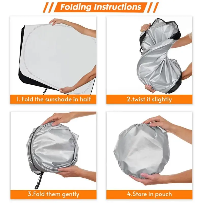 Car Sunshade, Full Cover Car Front Window Sunshade, Heat Protection UV Folding Front Window Privacy Visor Accessories for Tesla Model 3 Model Y 3