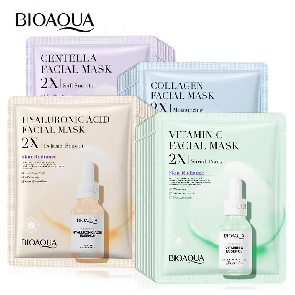 BIOAQUA Centella Collagen Hydrating Moisturizing Refreshing Moisturizing Facial Mask (1pcs) Moisturize Skincare Smooth Case Skin Repair Comfort Moisture Moisturizer Hydrate