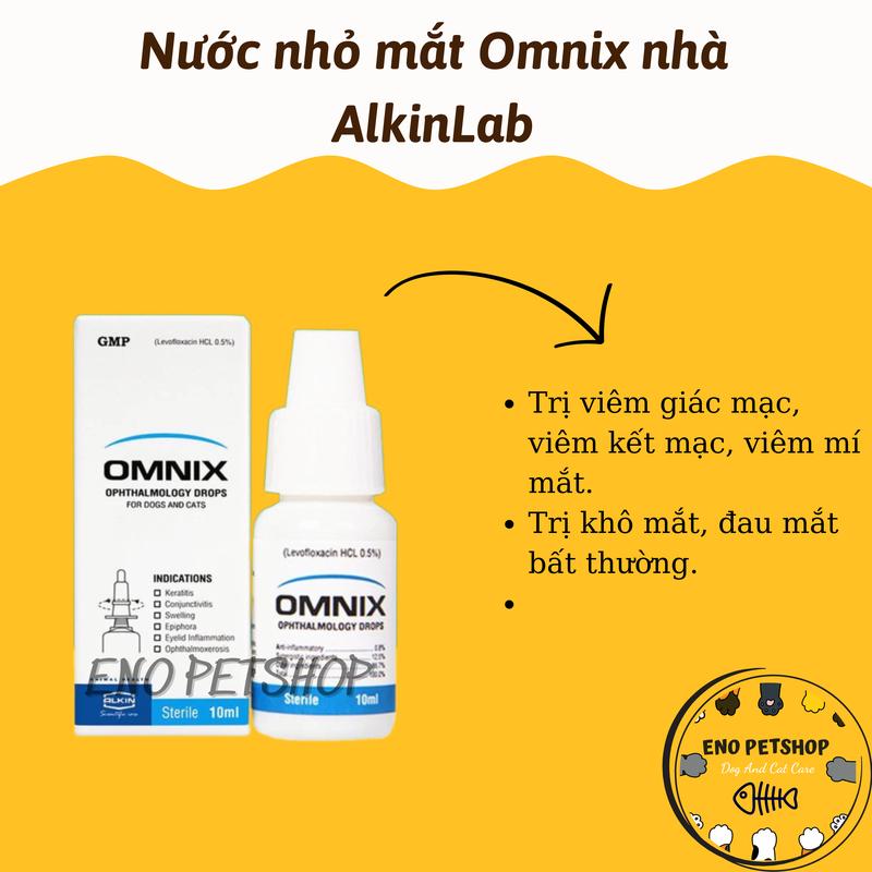 [Chính hãng] Nước nhỏ mắt cho chó mèo OMNIX| Eno PetShop