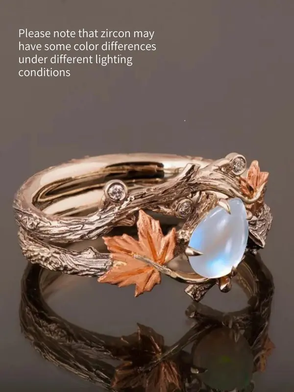 Vintage Leaf Design Ring, Boho Style Jewelry for Women, Fashion Jewelry for Party, Daily Clothing Decor, Trendy All-match & Exquisite Jewelry for Birthday Gift 5