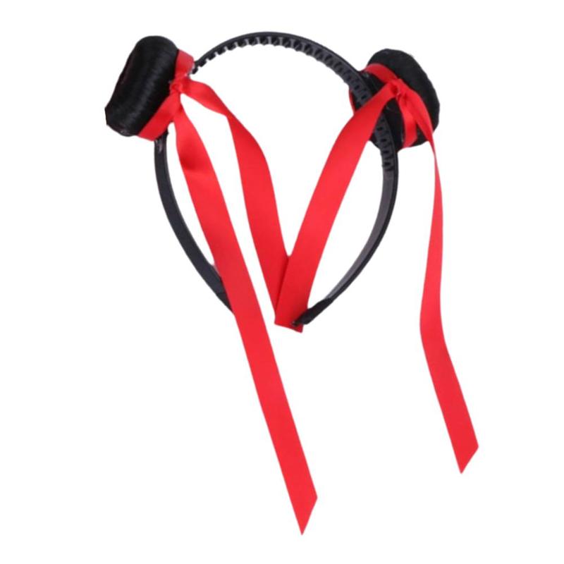 Product Introduction of 1 Pc Synthetic Hairpiece Cosplay Nezha Hair Bun Children Festival Party Headwear Headband Wig China TV Role Nezha Cosplay Costumes Accessories 16