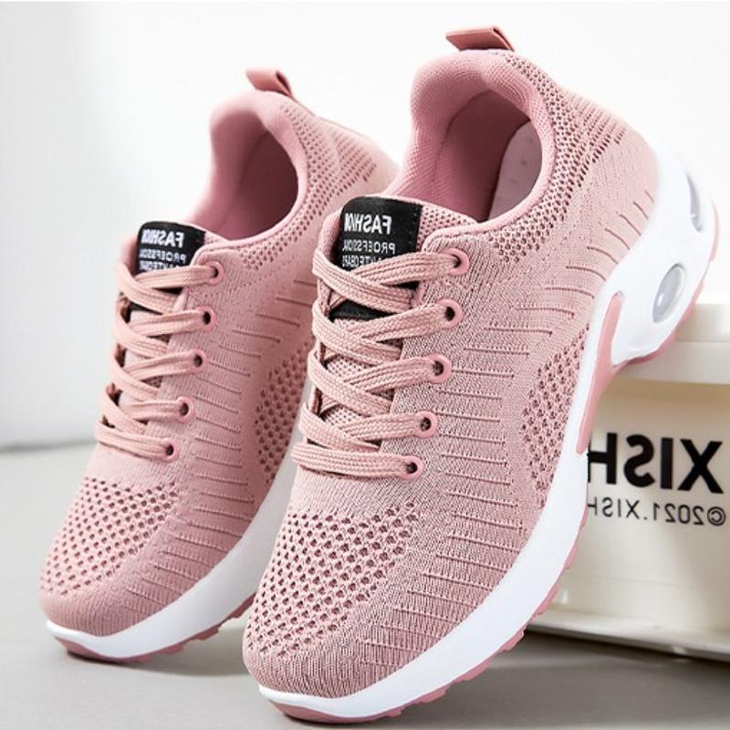 Product Introduction of Multifunctional Young Women Sports Shoes Soft Mesh Air Cushion Running Shoes Comfortable Fashion Knitted Shoes Outdoor Wear 20