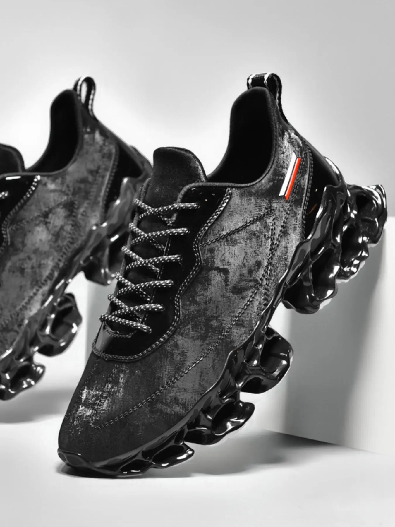 Men's Tree Roots Design Lace Up Running Shoes, Casual Breathable Comfortable Sports Shoes, Outdoor Running Shoes for All Seasons, Gym Shoes