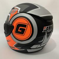 Gambar Helm Vision Jumper (Orange) Gladiator Hitam Doff - Kaca Pelangi Rainbow / Iridium / Silver / Clear - Helm Dewasa - Helm SNI - Helmet - Helem Motif Naga Biru - Vision Jumper (Orange) Hitam Doff (Clear) dari CRX Helmet Kota Administrasi Jakarta Utara 5 Tokopedia