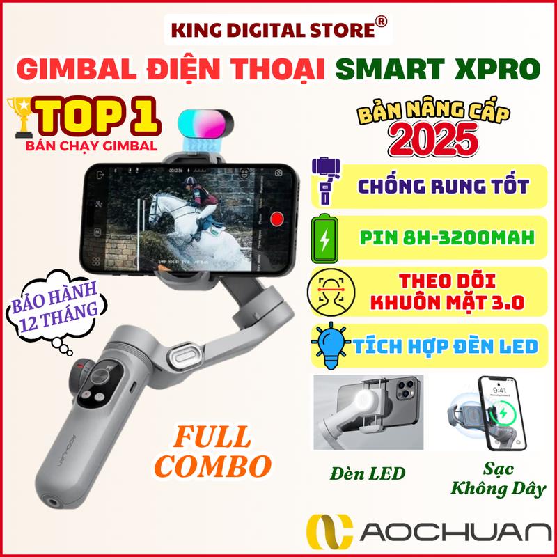 Gimbal cho điện thoại chính hãng Smart X Pro, Tay cầm gimbal chống rung hỗ trợ…