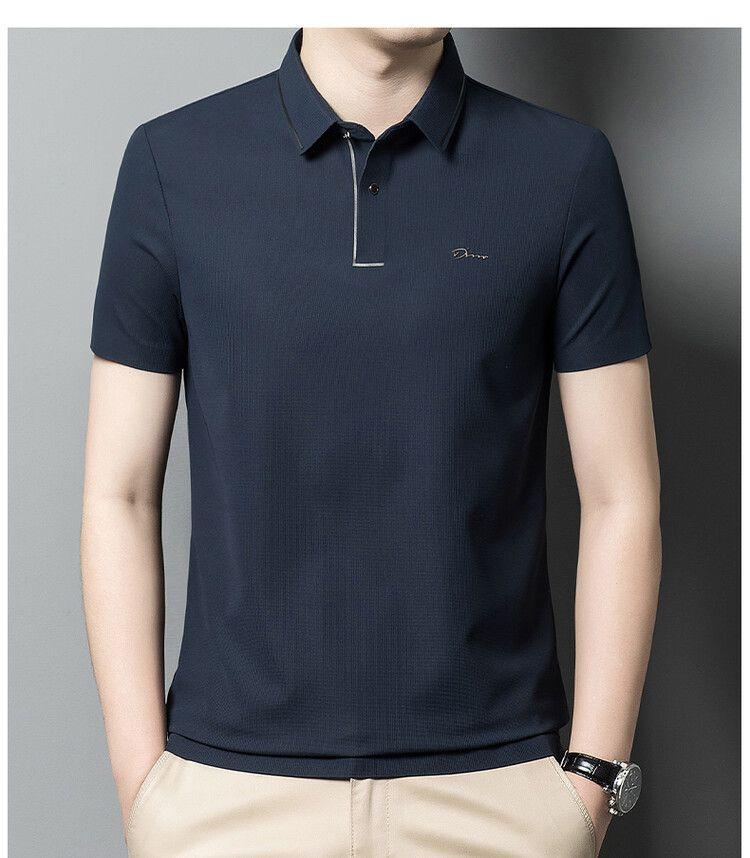 Product Introduction of Áo Thun Nam Ngắn Tay Mùa hè, 100% Cotton Thật, In Ve Áo Nặng, Áo Polo, Dễ Phối Đồ Dáng Rộng Vừa Vặn, Tay Lửng Áo, Dành Cho Nam Giới Menswear Có Cổ 13