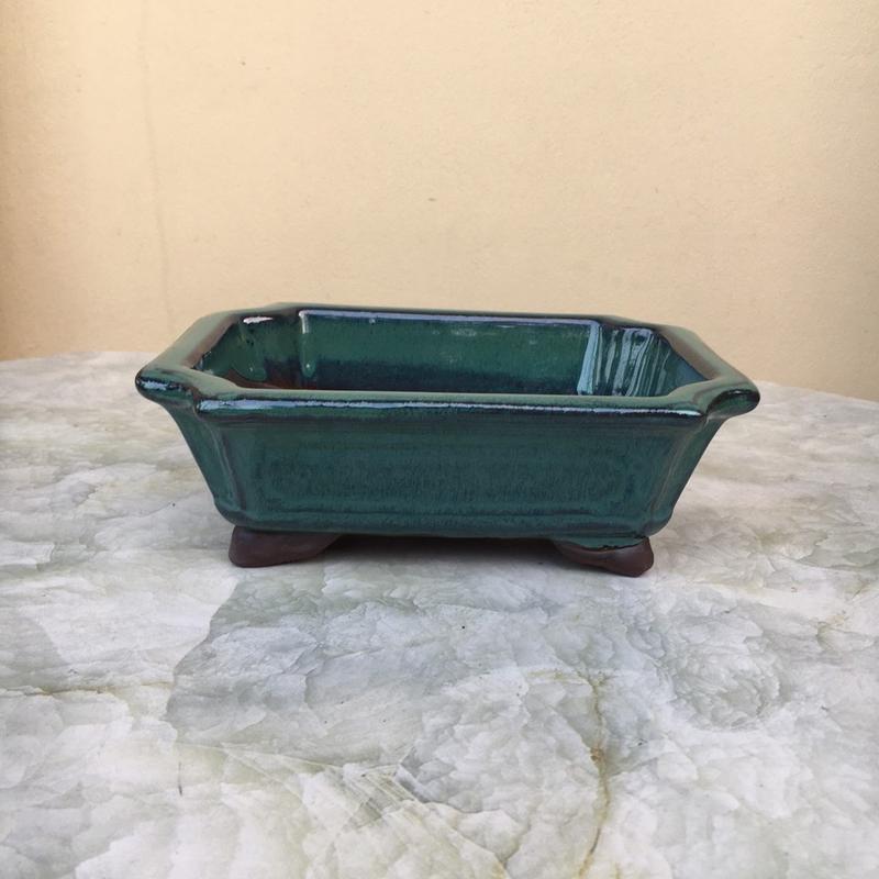 [Mã LIFEXANH03 giảm 10% đơn 500K] Chậu bonsai Chữ nhật vát mini men hỏa biến gốm Bát tràng 1 size BM-148