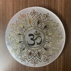 Charging Dock Selenite Plate ukiran kristal