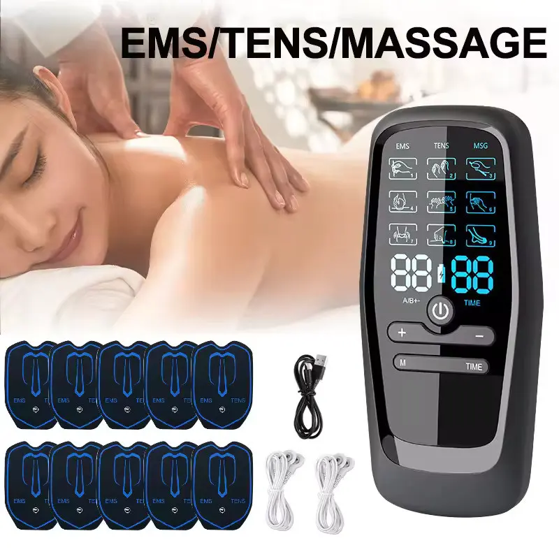 Alat Pijat Elektrik Alat Terapi Stroke Stimulasi Otot Dengan Gel Pad Mesin Therapy Pijat Mesin Therapy Pijat Akupuntur Tubuh Merah 0
