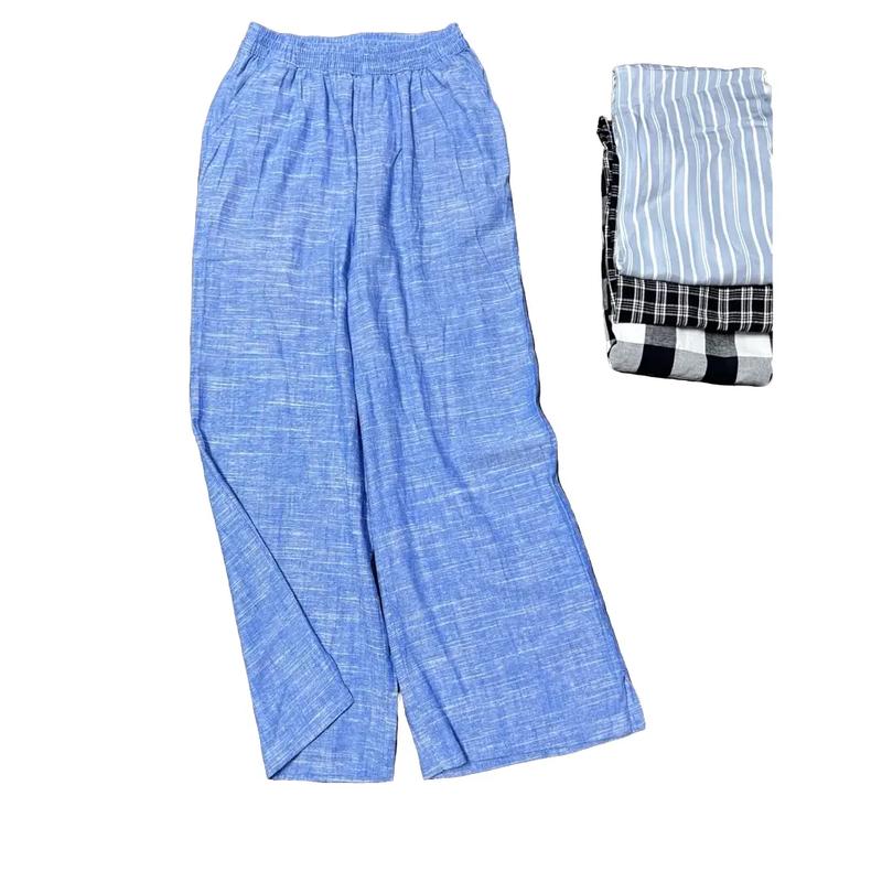 Quần nữ linen ống rộng CƠ BẢN trơn -Ống 25.Women Ong quần thô