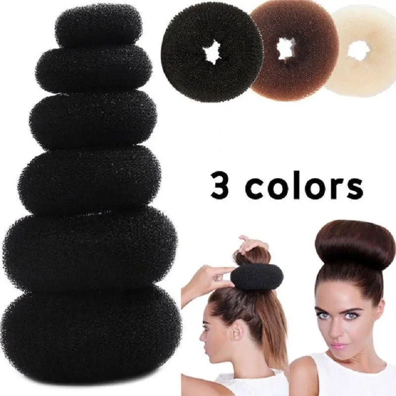 DIY Hair Donut Bun Maker - 1pc Long Buckle Nylon Hair Tie Headband - Elastic Polyester, 3 Colors - Fashion Hair Accessories #HairDIY #HairAccessories #TrendyHair #DIYHairTools #NylonHairTie #FashionBunMaker