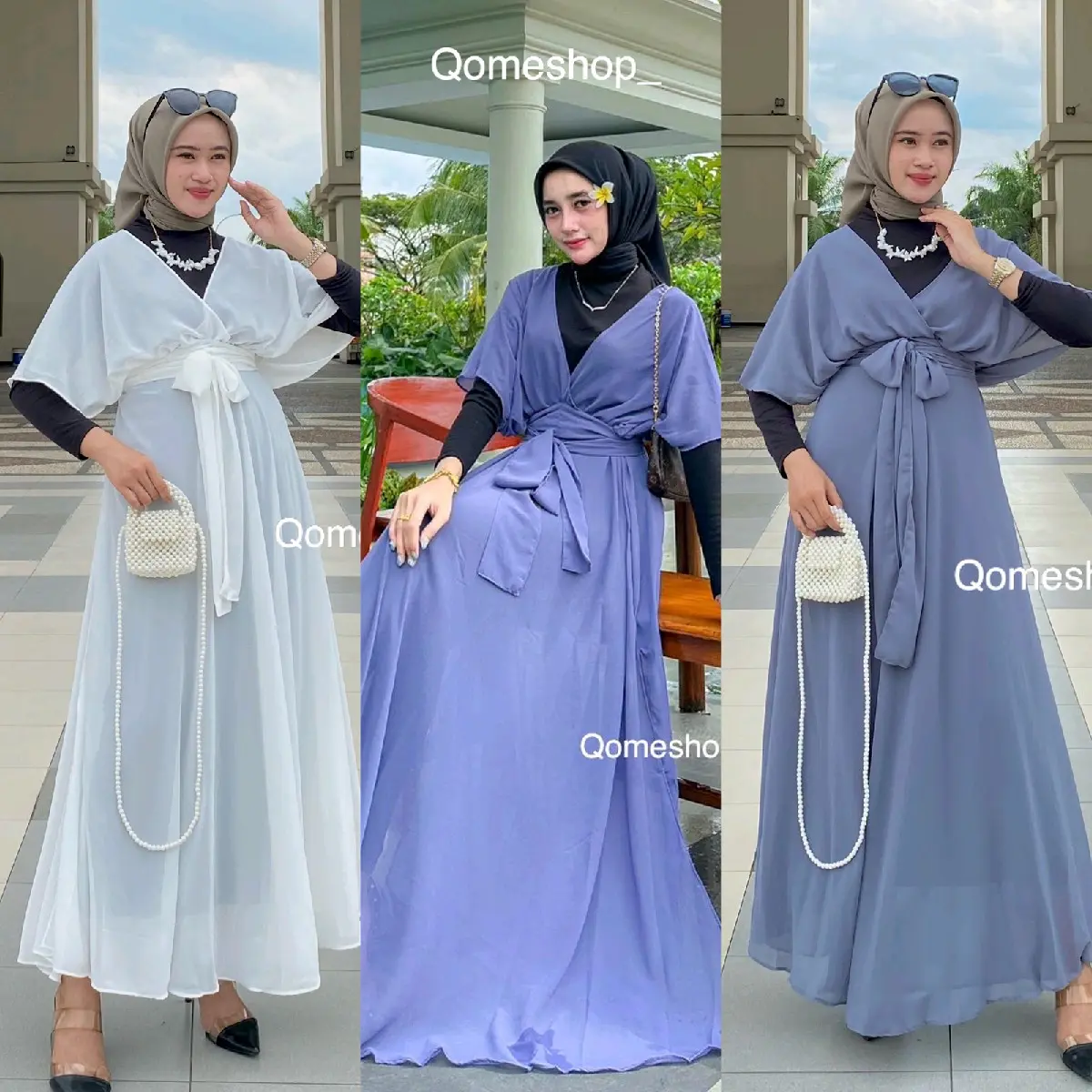 Dress Zora wanita bahan ceruti premium baju pesta Muslim Manset Gamis  Mewah