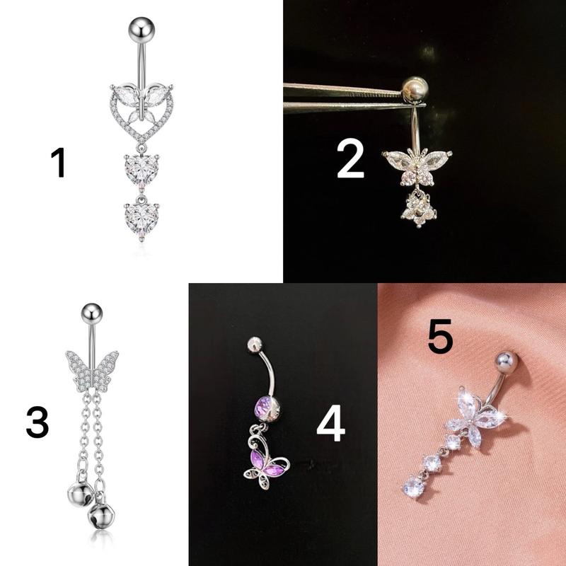 1 Chiếc Khuyên Rốn Bứm Bứm Nhiều Sợi Bằng Thép Y Tế An Toàn Với Lỗ Xỏ Mới