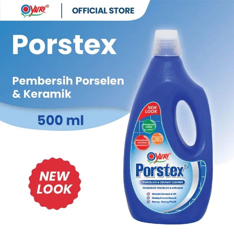 Porstex Biru 500 Ml Pembersih WC Kamar Mandi Porselen Keramik Ubin dinding Toilet Cairan 1
