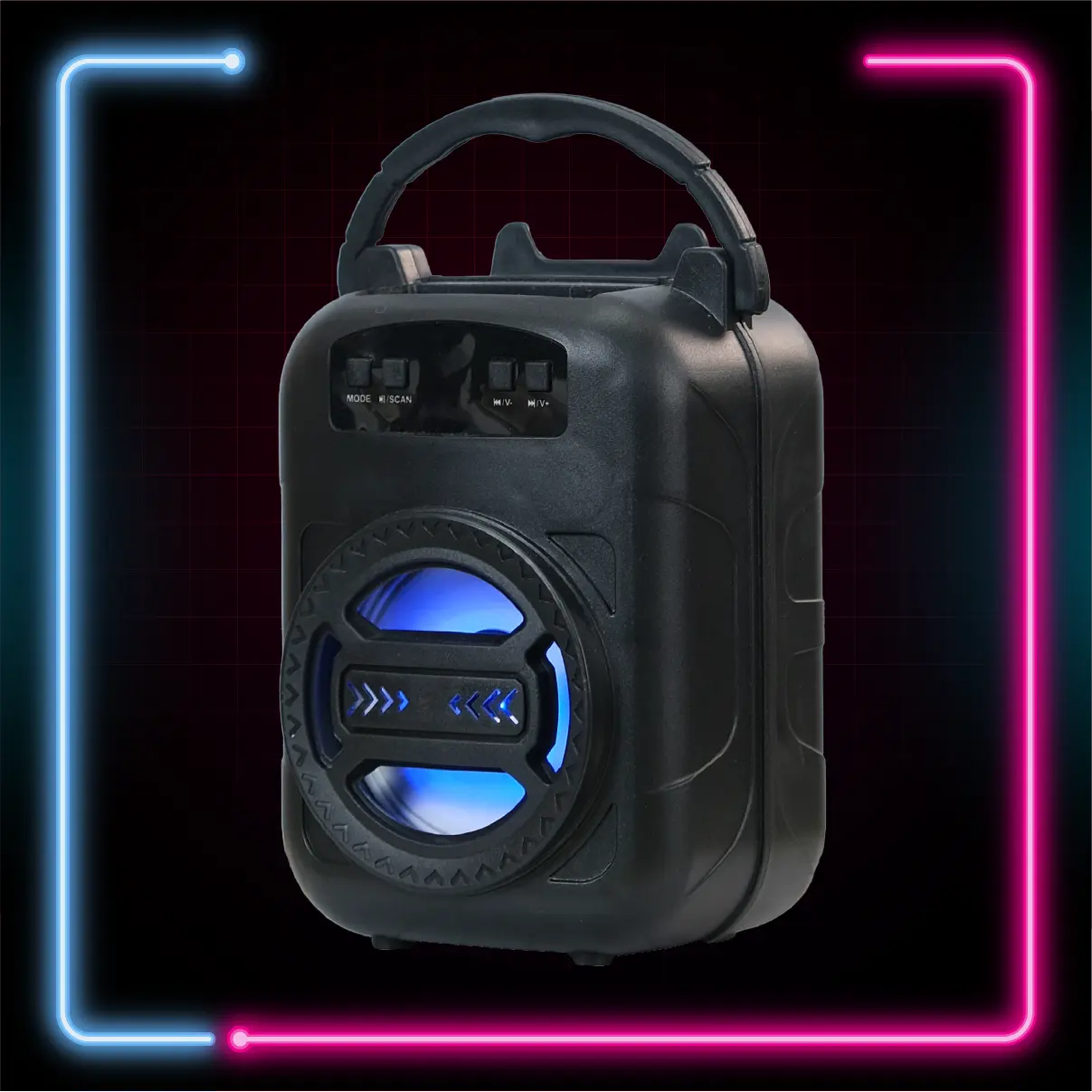 Loa bluetooth LM-S375-BLACK loa với phong cách cá tính âm thanh cực dỉnh có, giá đỡ điện thoại thông minh