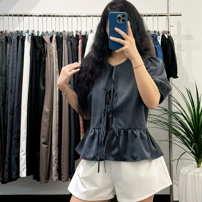 (DEAL RESTOCK) B368 - ÁO BUỘC NƠ BABYDOLL (Có size 4XL)