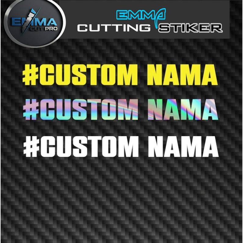 new STICKER CUSTOM NAMA/STICKER HOLOGRAM CUSTOM NAMA - Shop | Tokopedia