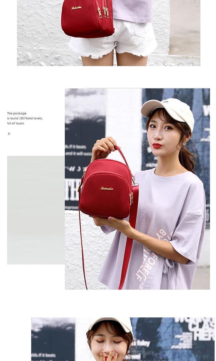 Product Introduction of Ba Lô Mini, Túi Nữ, Túi Đeo Vai Thời Trang, túi Messenger Túi Xách, Túi Đựng Điện Thoại Di Động Vải Nylon Chống Thấm Nước, Túi Xác Ướp 9